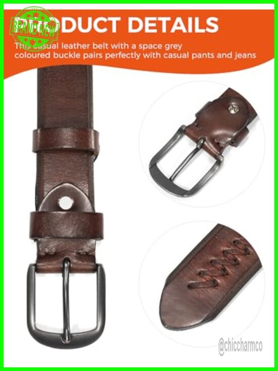 Casual Leather Belt with Metal Buckle 1.3\